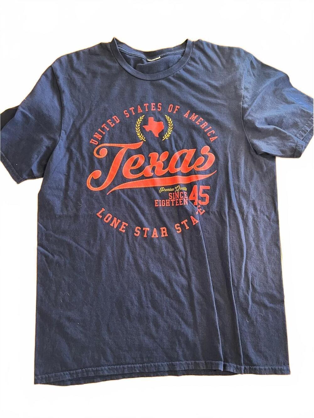 Vintage Style Texas Lone Star State Navy Blue T-Shirt